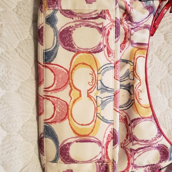 Coach Signature Shoulder Bag Multi Color - Picture 3 of 6